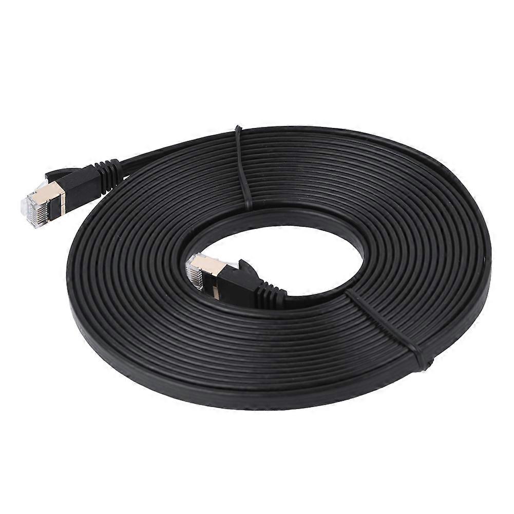 CAT7 RJ45 600MHz Patch Shielded Lan Network Cable Flat Ethernet Cord 5m