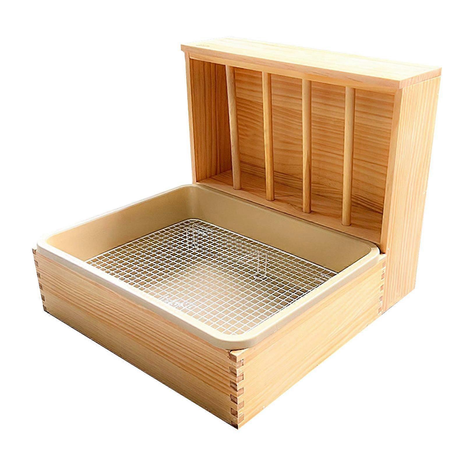 Bunny Seno Dávkovač potravín Drevené kŕmidlo pre zajačika škrečka Morča veľké