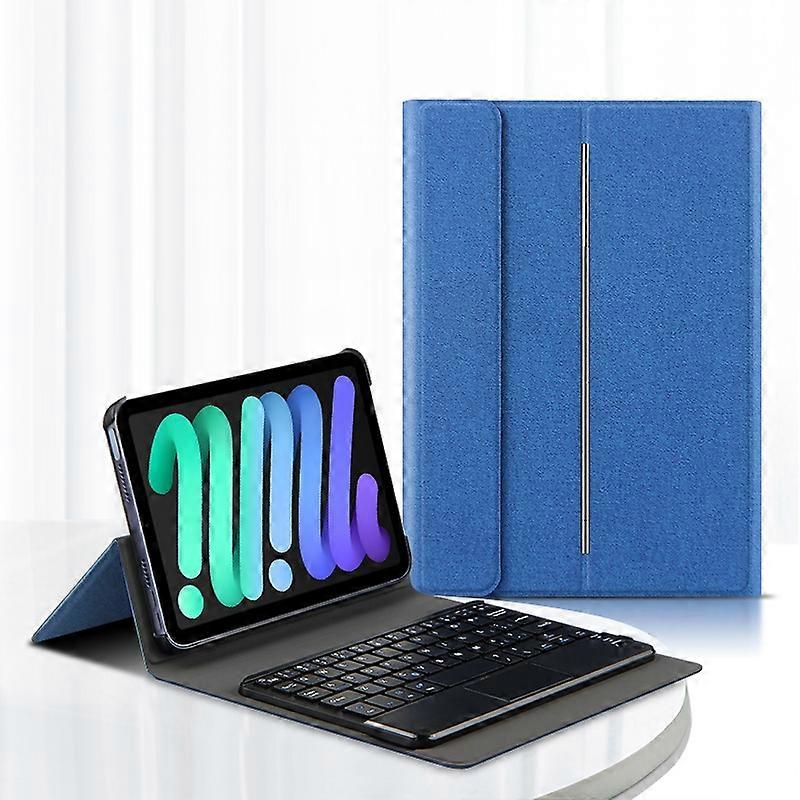 Detachable Touchpad Bluetooth Magnetic Absorption Keyboard + Leather Cover Case with Hinge Multi-ang