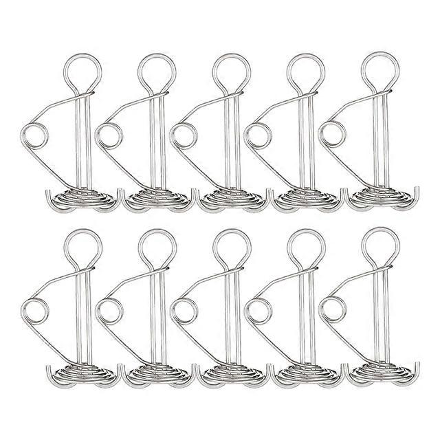 10pcs/set Coil Spring Durable Cord Buckle Tent Pile Board Nails