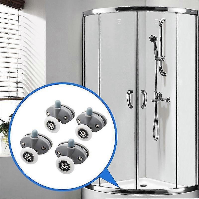 4PCS النايلون واحد يطفو على السطح بكرة عداء عجلة دش المقصورة انزلاق بكرات الباب الزجاجي