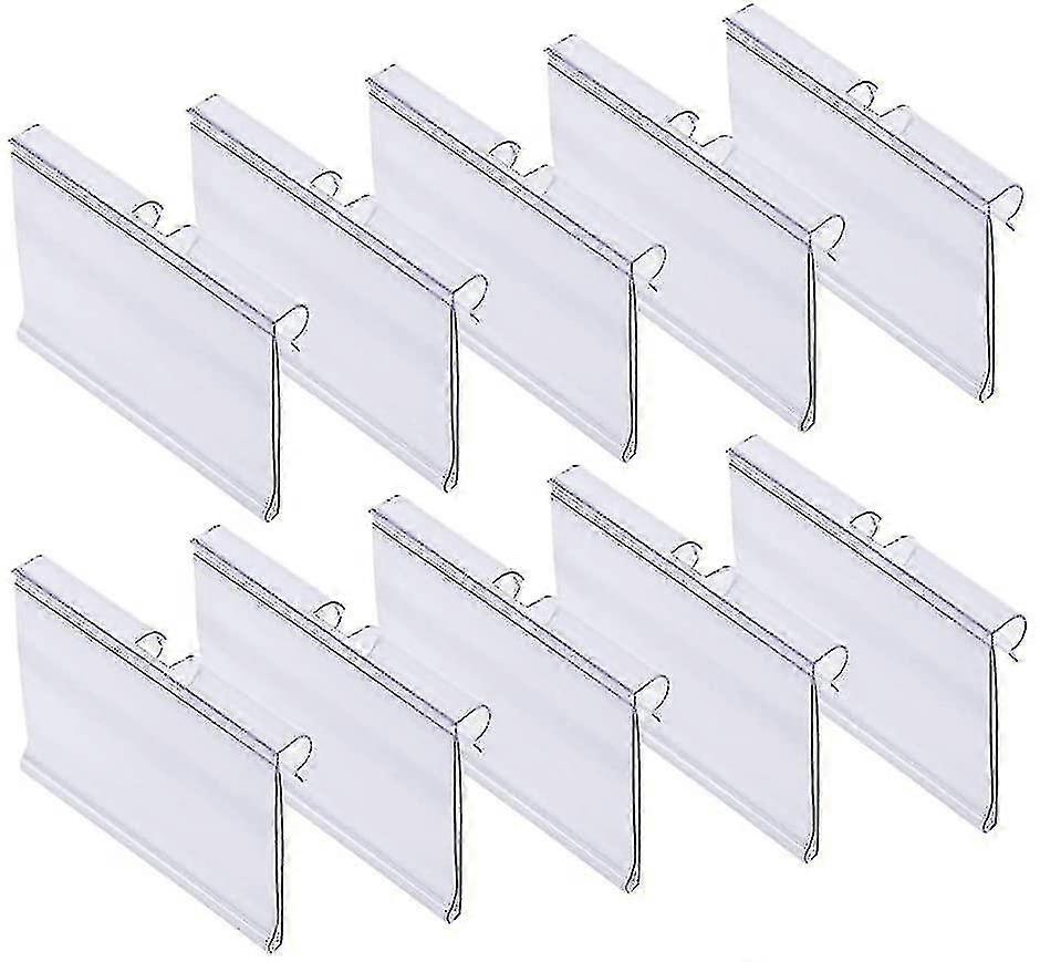 70 Pieces Of Plastic Label Holder Transparent Price Tag Holder Plastic Shelf