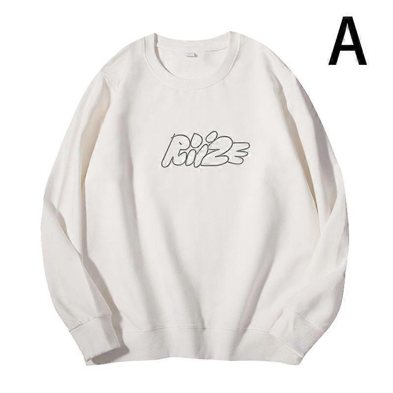 KPOP Y2K RIIZE debut concert with the same peripheral spring, autumn and winter round neck sweater support loose cotton printed trousers
