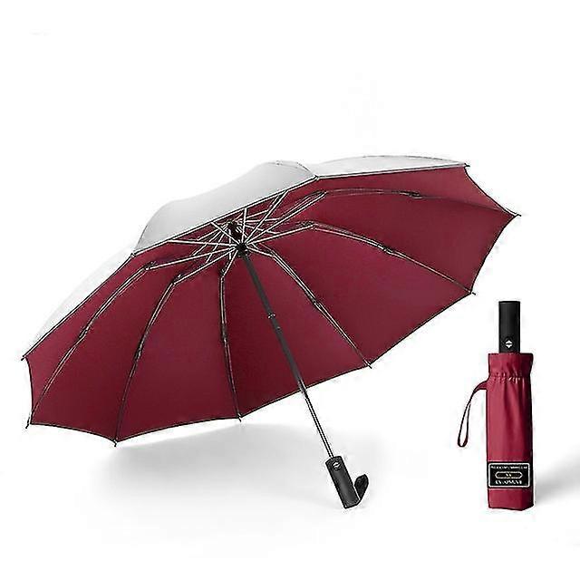 Inverted Umbrella Windproof Folding Reverse Umbrella With Reflective Stripe 10 Ribs Auto Open And Close Portable Travel Umbrella