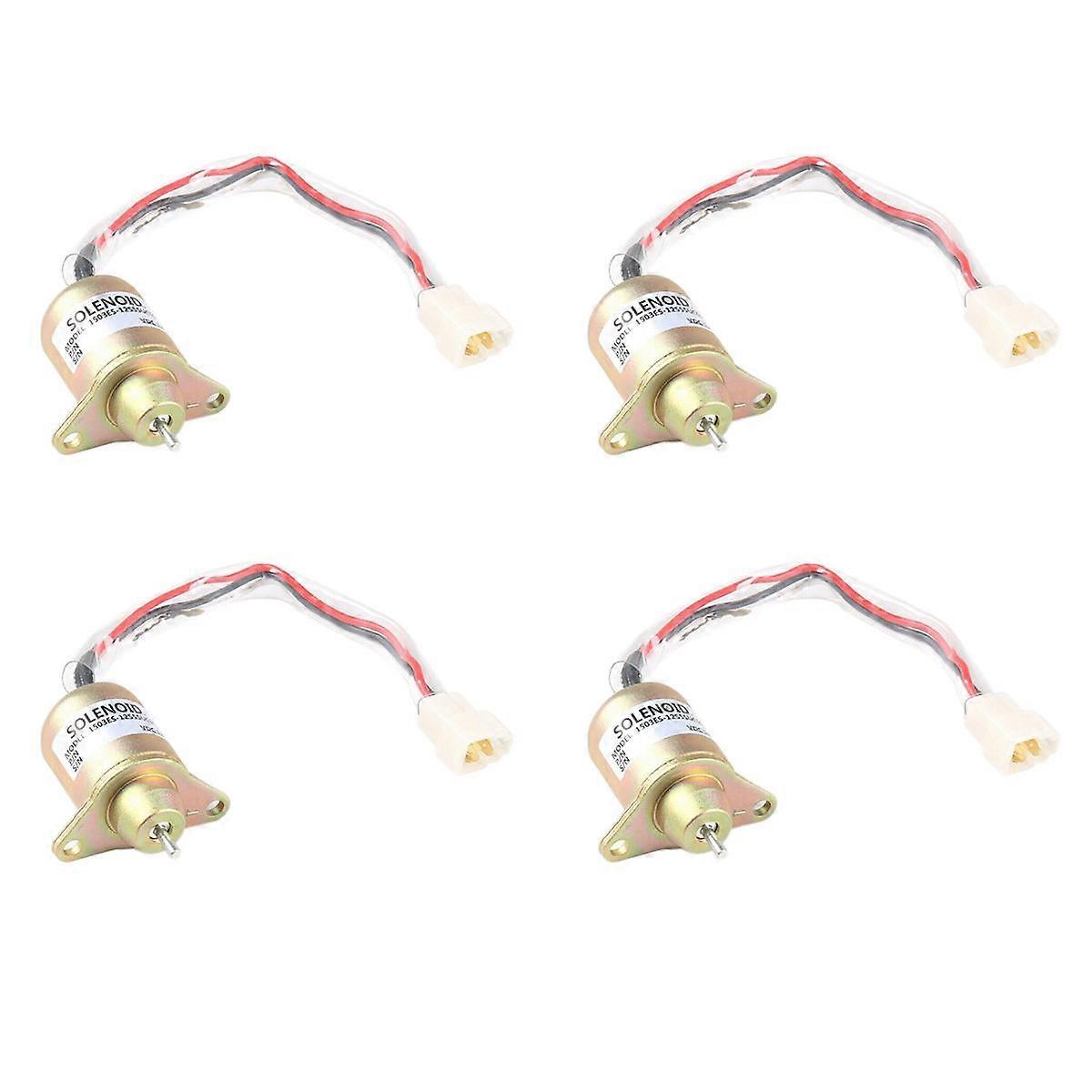 4X 12V Engine Fuel Shut Off Solenoid Valve Shutdown for 119653-77950