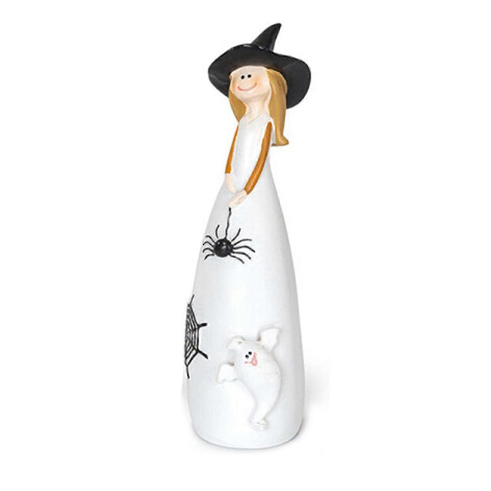 Exquisite Halloween Table Decorations Witch Ornaments Resin Table Decorations Home Decor Statues