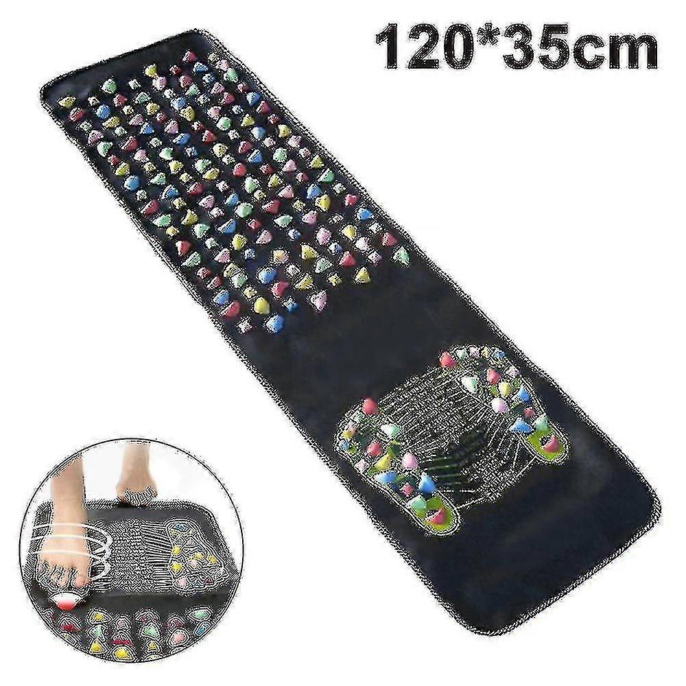 حصيرة تدليك القدمين ، حصيرة ريفلكسولوجي تخفيف الإغاثة المشي مدلك حصيرة -120 * 35cm
