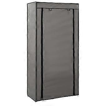 Stoff Schuhschrank mit Bezug 58 x 28 x 106 cm braun