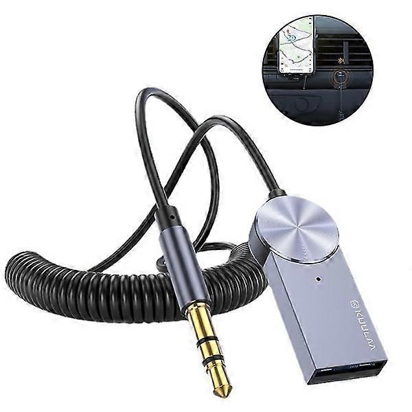 Bluetooth Car Receiver Adapter Dongle with 3.5mm Aux Jack Cable