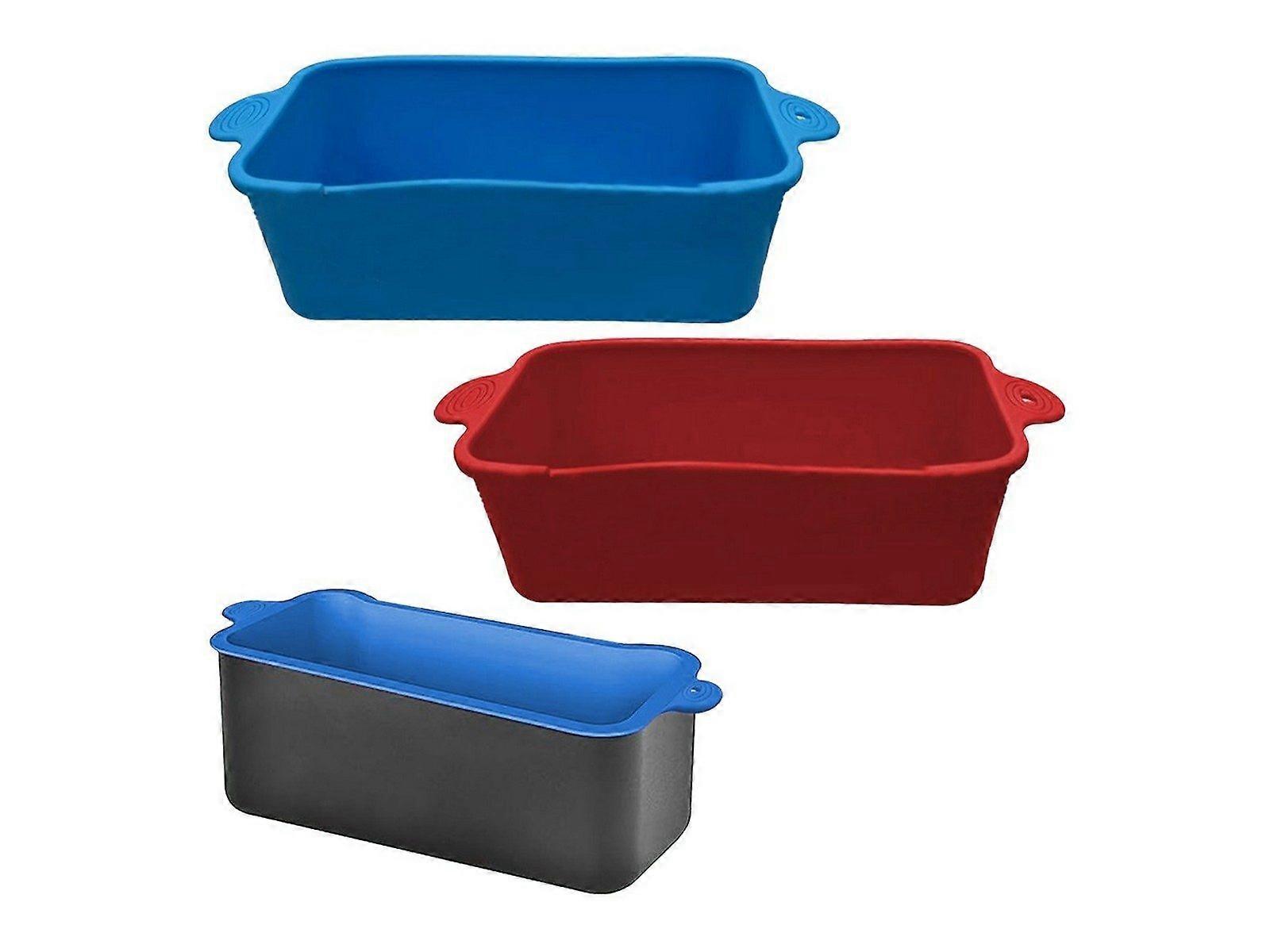 2Pcs Silicone Grease Cup Liners Drip Pan Liners for Blackstone Grill Blue Red