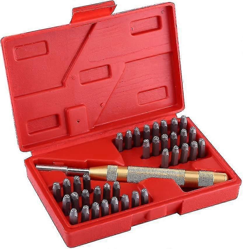 Striking Letter, 38 Pieces Steel Striking Letters And Numbers Kit With 3 Mm Automatic Striking Punch-Good