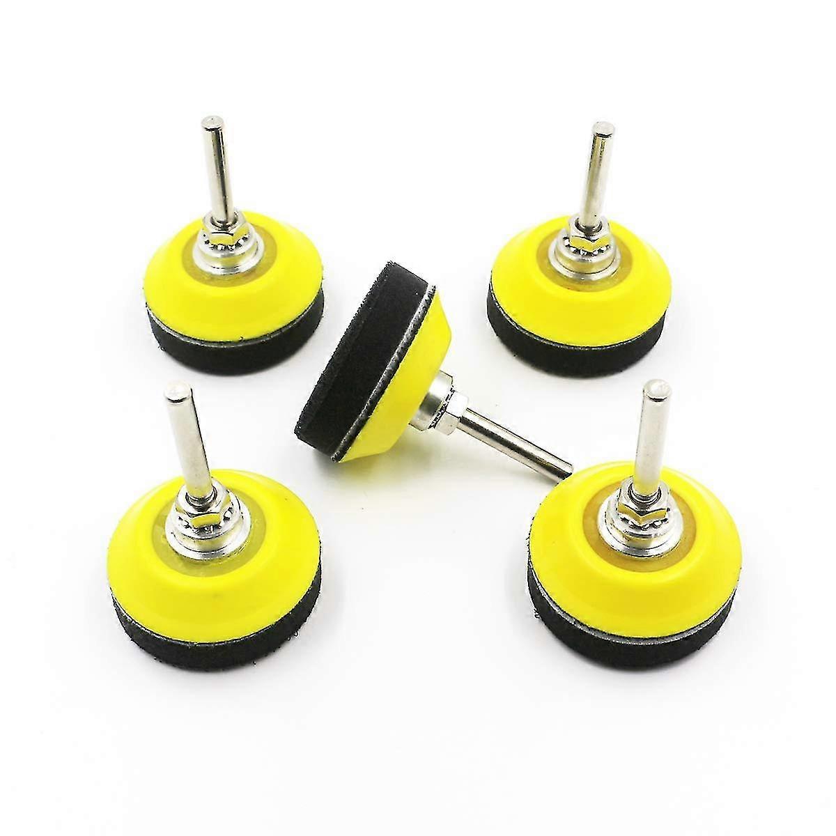 Wabjtam 2 Inch (50mm) Hook And Loop Sanding Pad For Sanding Discs With 1/4 Inches Shank Drill Attachment And Soft Foam Layer Buffering Pad, 5 Pack