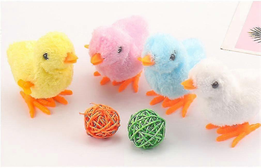 Acabar com o relógio de frango brinquedo de páscoa brinquedos saltando brinquedos para crianças 4 pcs
