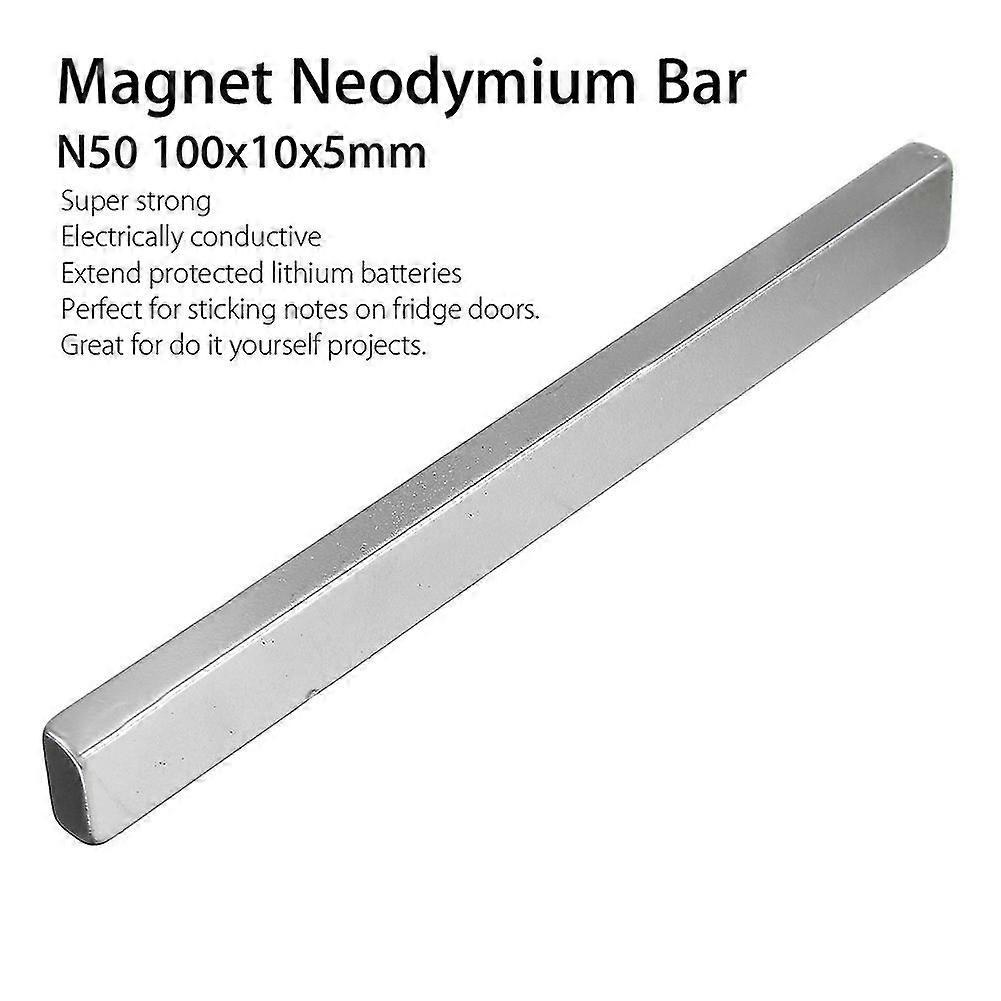 100x10x5mm N50 Long Cuboid Block Bar Super Strong Rare Earth Neodymium Magnet