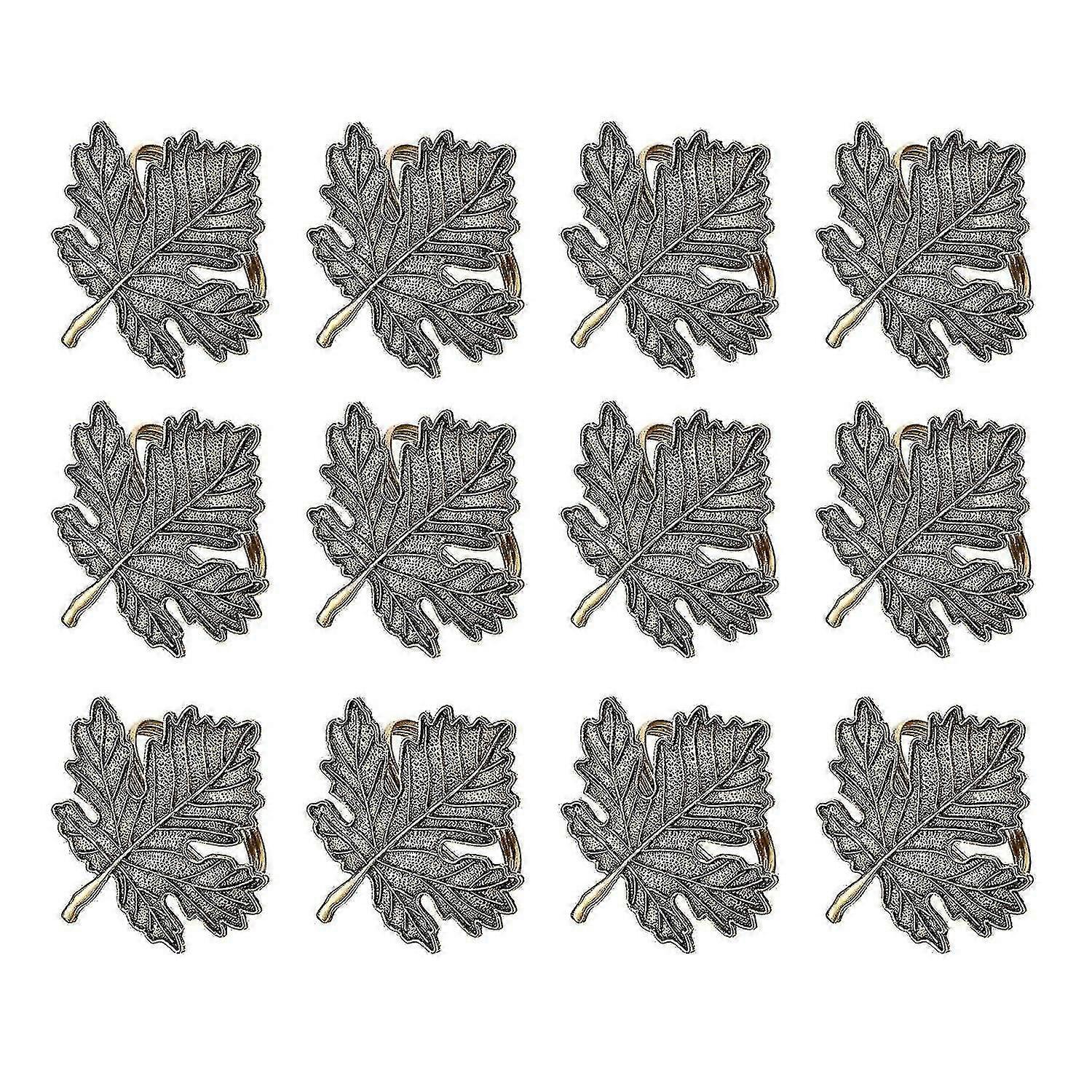 12pcs Fall Napkin Ring,fall Leaf Napkin Rings Autumn Napkin Holders
