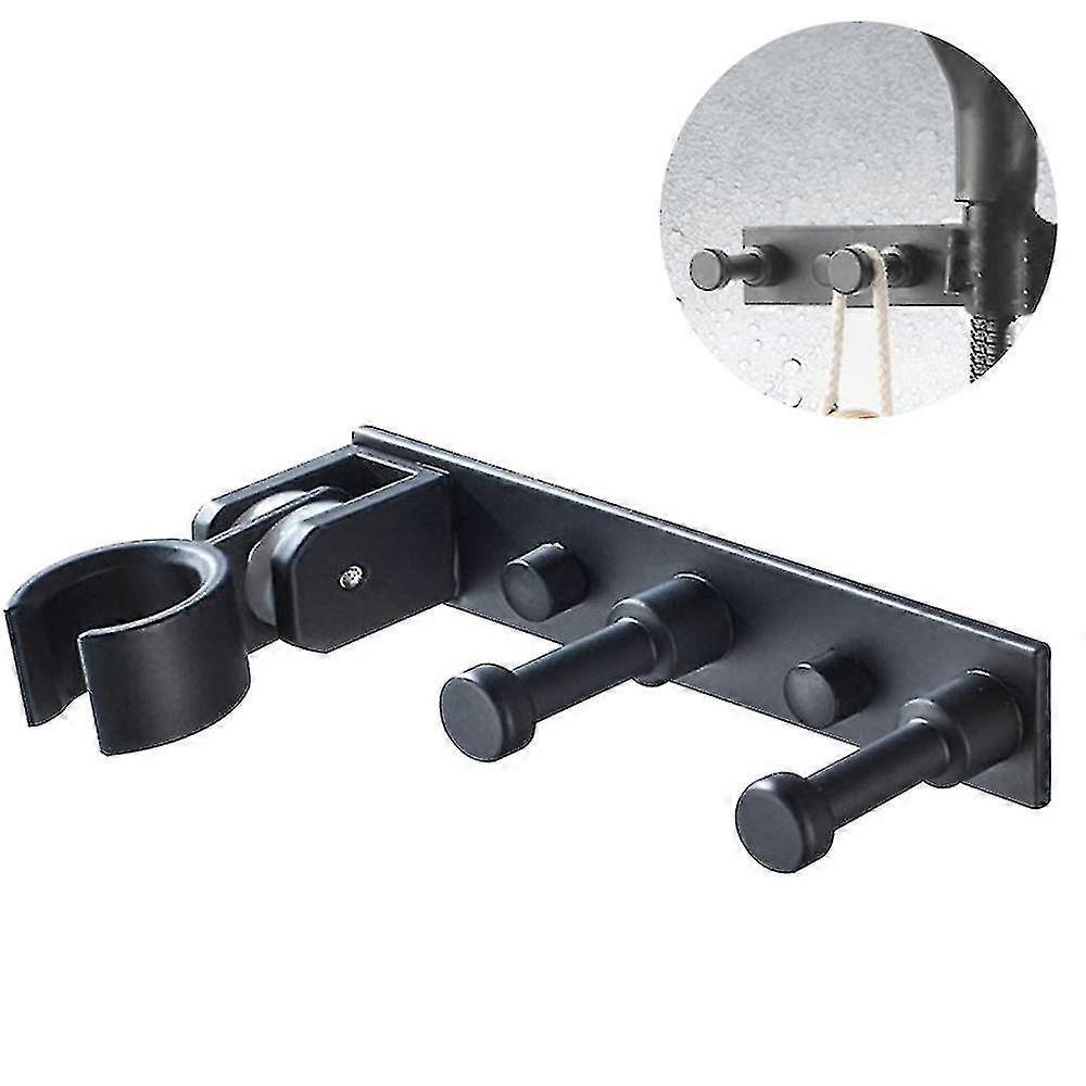 Handheld Shower Bracket, Brass Shower Bracket, Wall-mounted1pcs,black)
