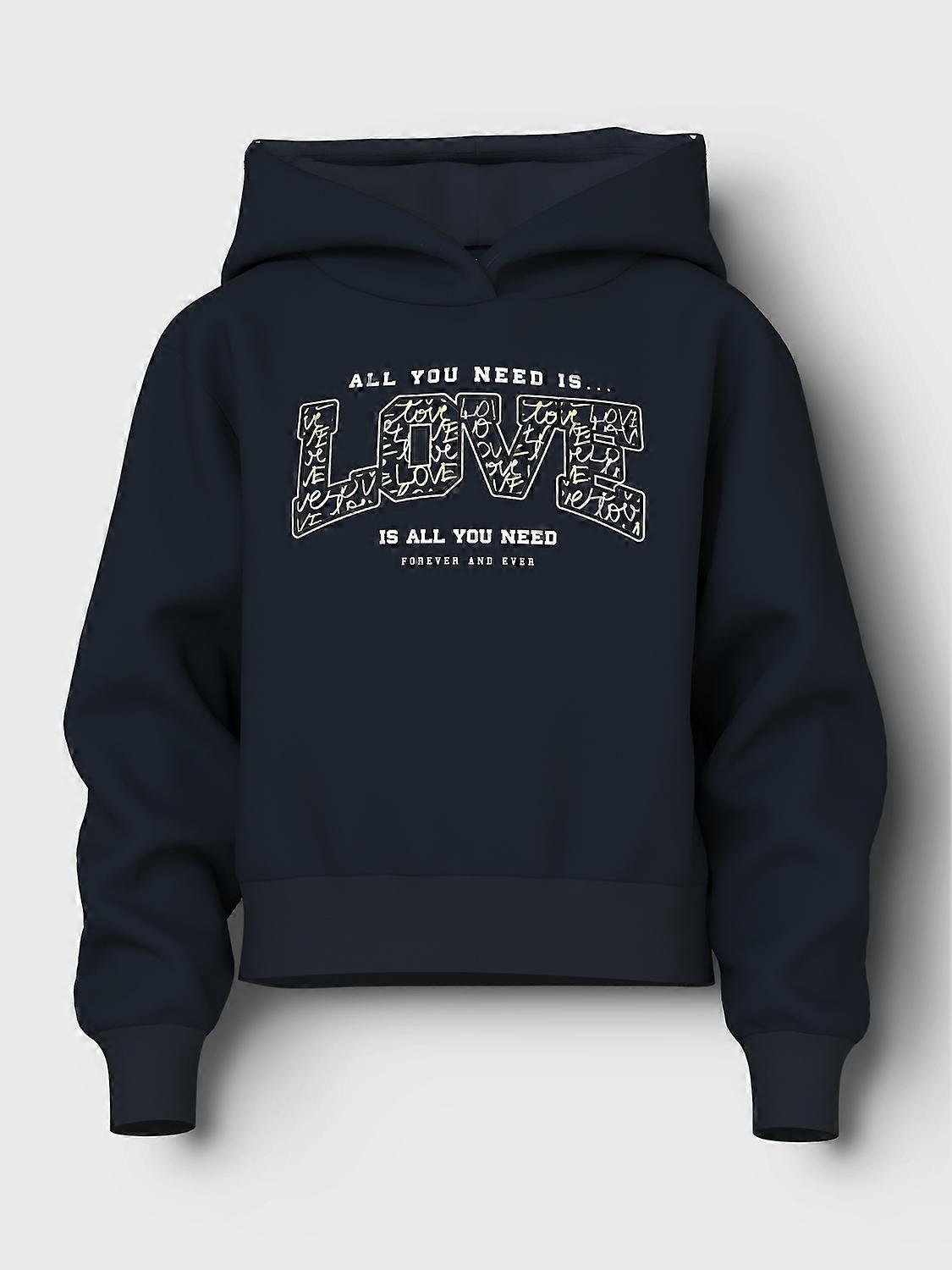 NAME IT Mädchen Kapuzenpullover Allover-Print Lange Ärmel Regular Fit Bequem