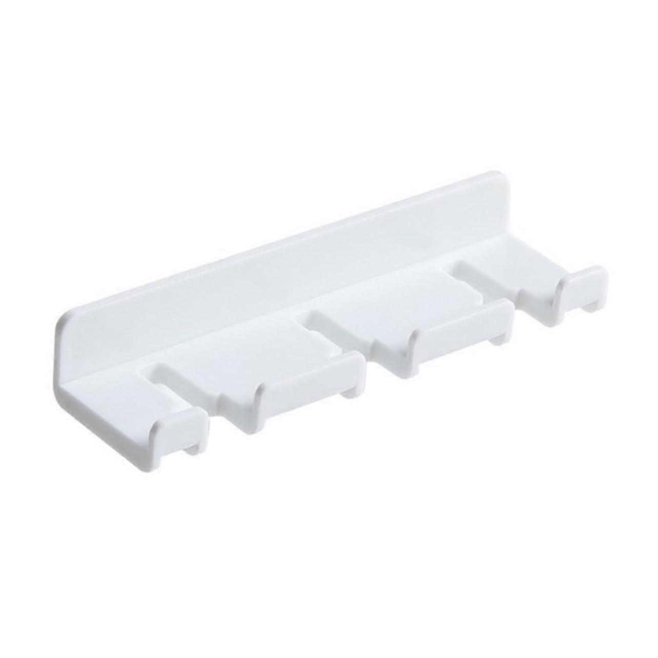 3pcs Toothbrush Holder Plastic Adhesive Hooks Plug Socket Hooks  Hanger Clothes Rack Punch Free Socket Holder