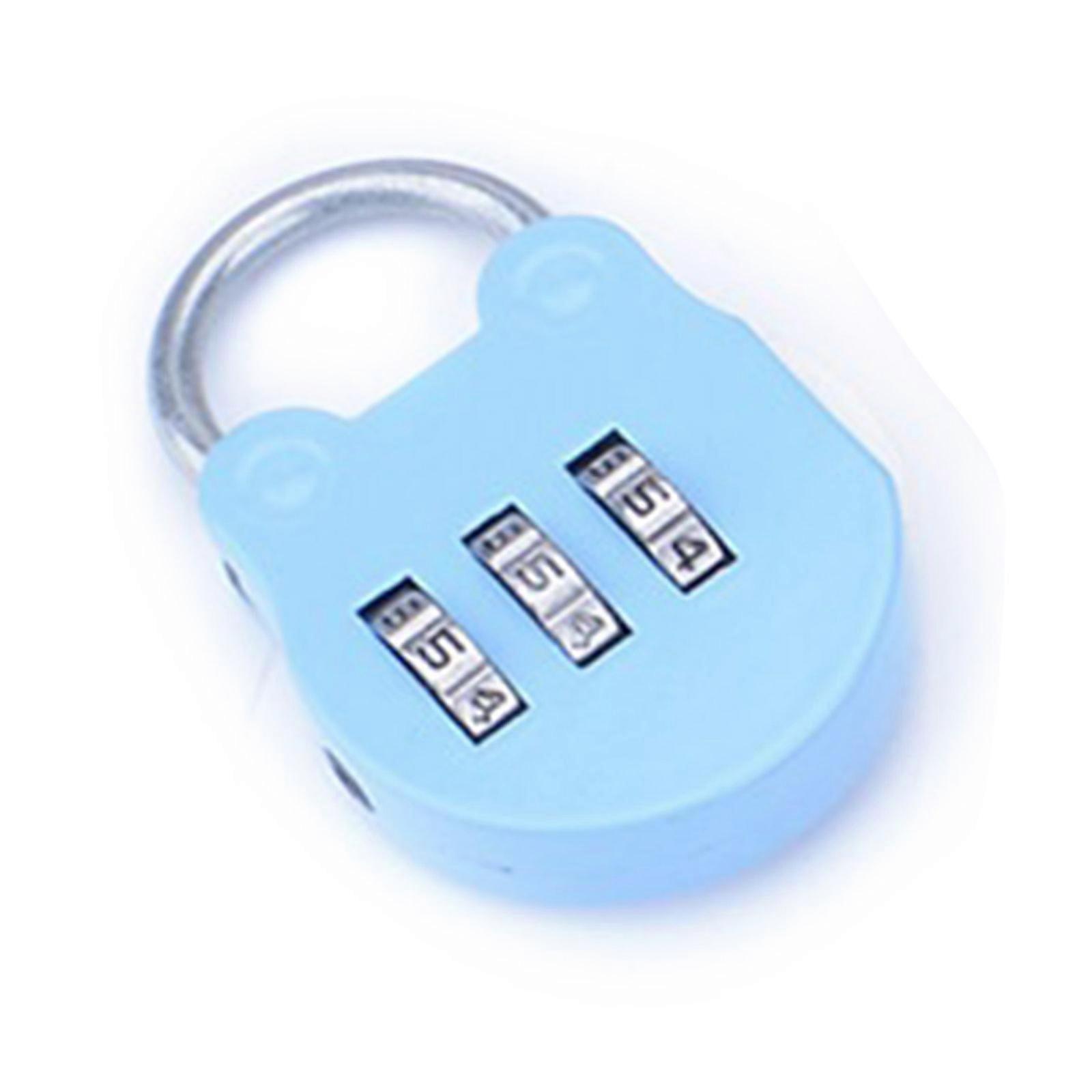 Keyless Shackle Lock 3 Digit Combination Padlock for Backpack Gym School Locker