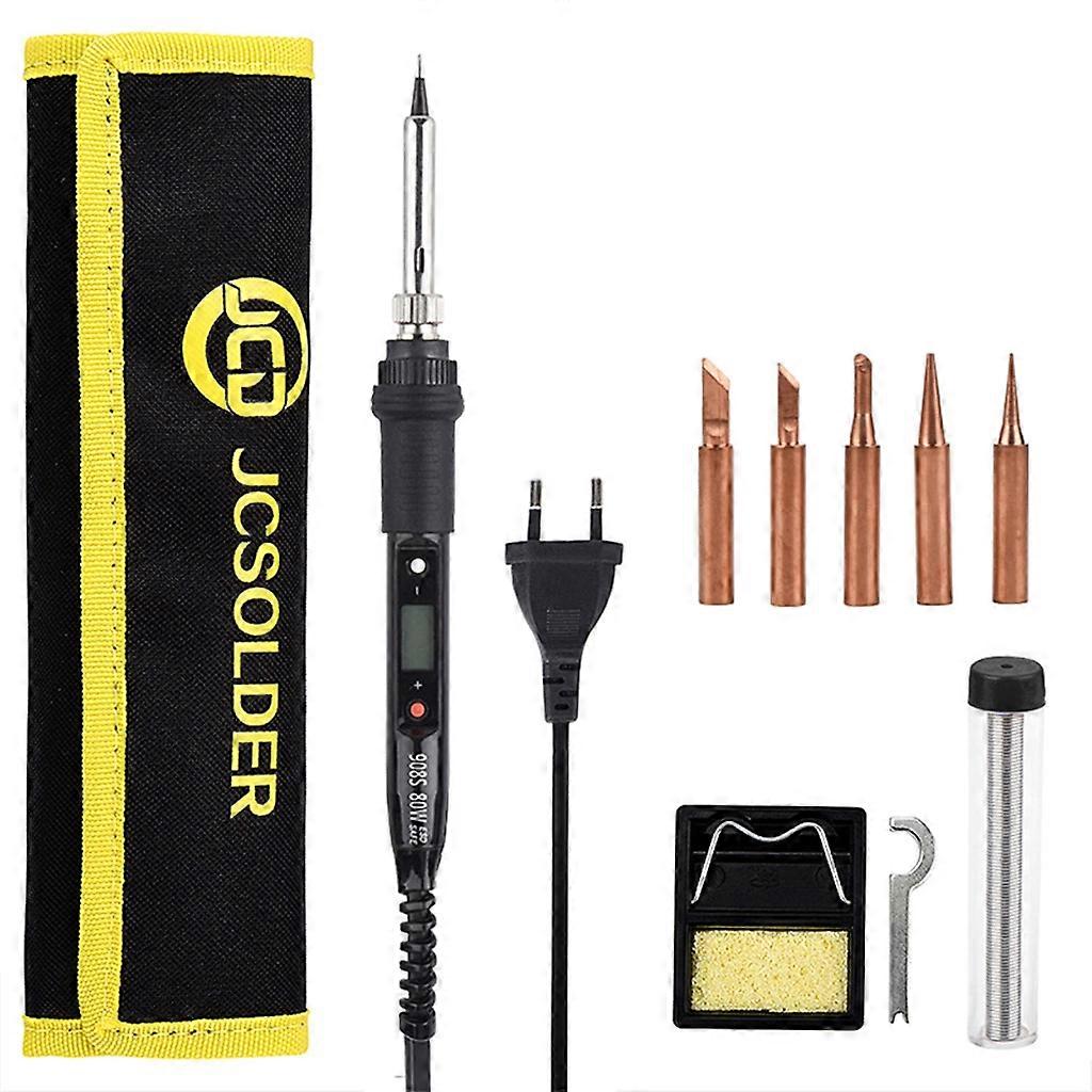 80W Adjustable Temperature Electric Soldering Iron LCD Digital Display Welding