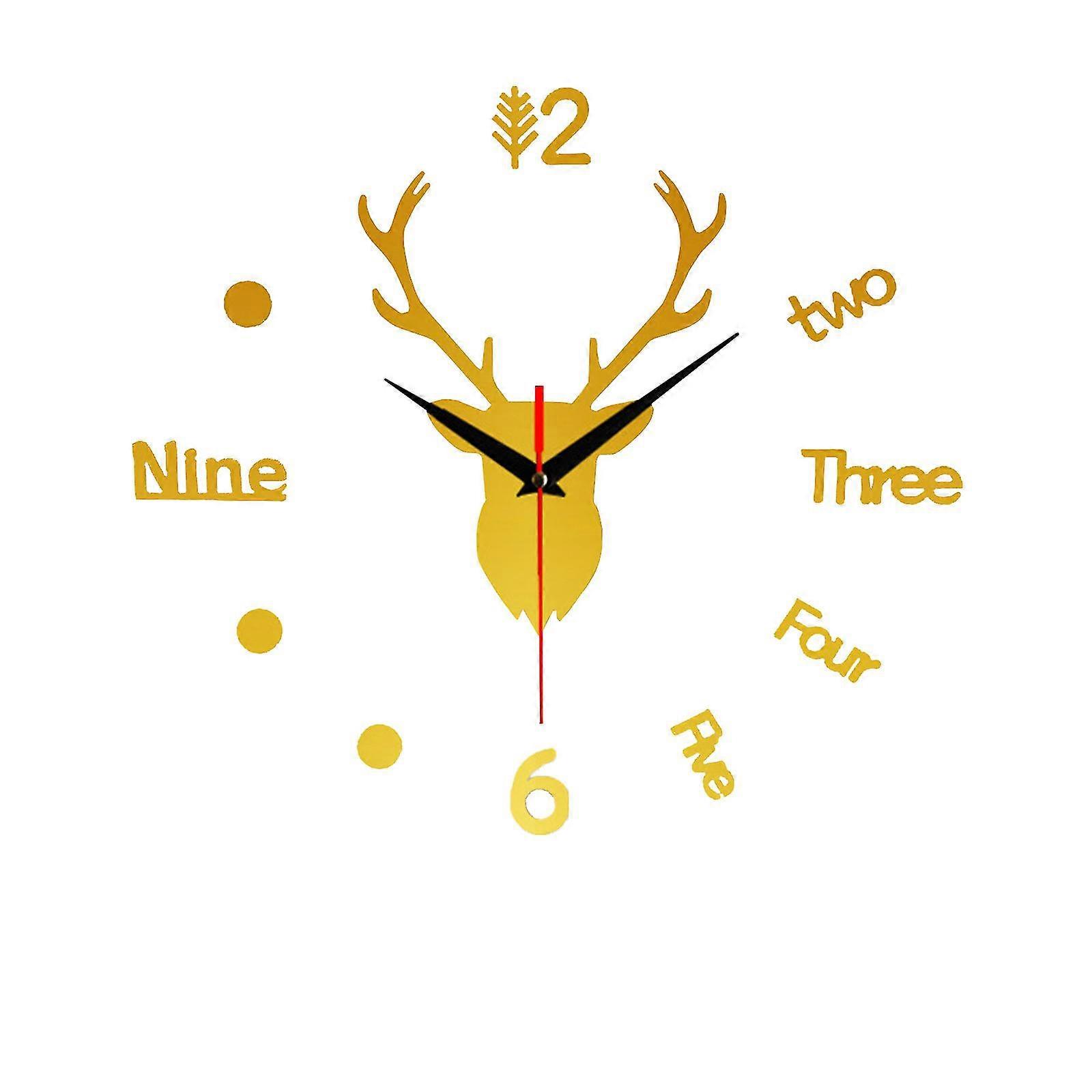 Deer Head Large Wall Clock