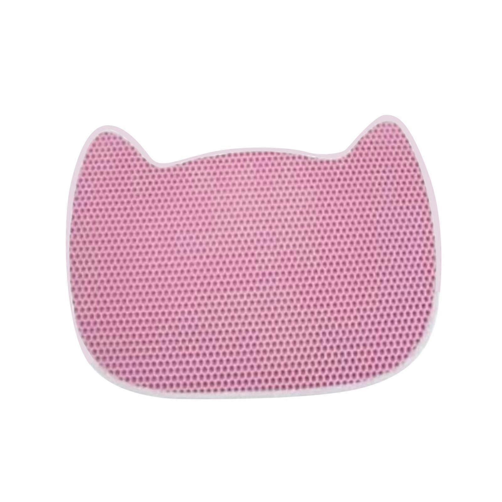 Cat Litter Mat Double Layers Reusable Scratch Resistant Large Cat Litter Pad Orange