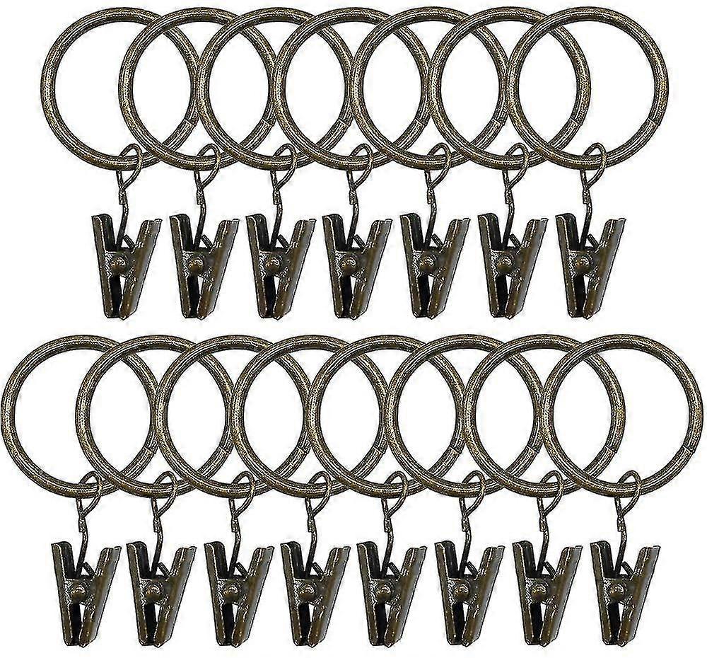 Curtain Rings With Clips, Decorative Rings, Rustproof, Vintage Style, 2.5 Cm