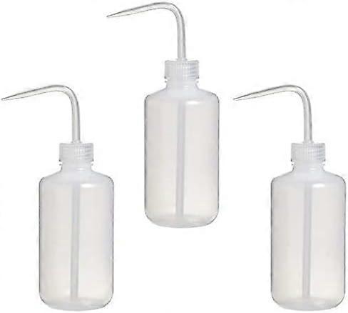 3 Pcs 250ml Watering Can, Safety Plastic Squeeze Watering Bottle Tools for Artificial Plants Small Potted Indoor Plants, Bent Tight Mouth Watering Mou