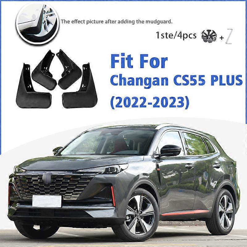 Excellent Mud Flaps For Changan CS55 PLUS 2022-2023 Front Rear 4pcs Mudflaps Mudguards Car Accessories Auto Styline Splash Guard Fende