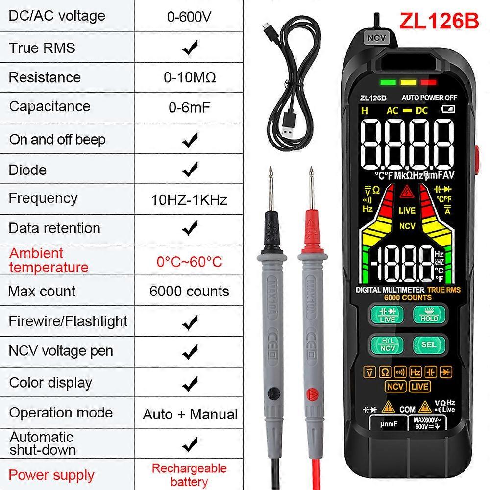 Digital Multimeter Alternating Current Direct Current Voltage Multimetro True RMS Capacitance Temp Detector Multitester Test Pen