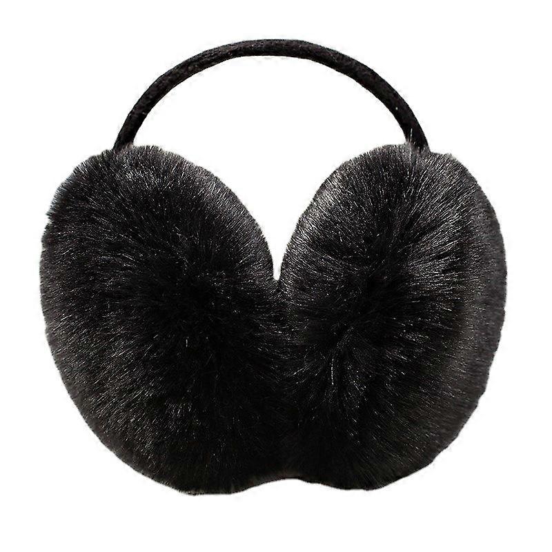 Cache-oreilles en fourrure pliable pour femme