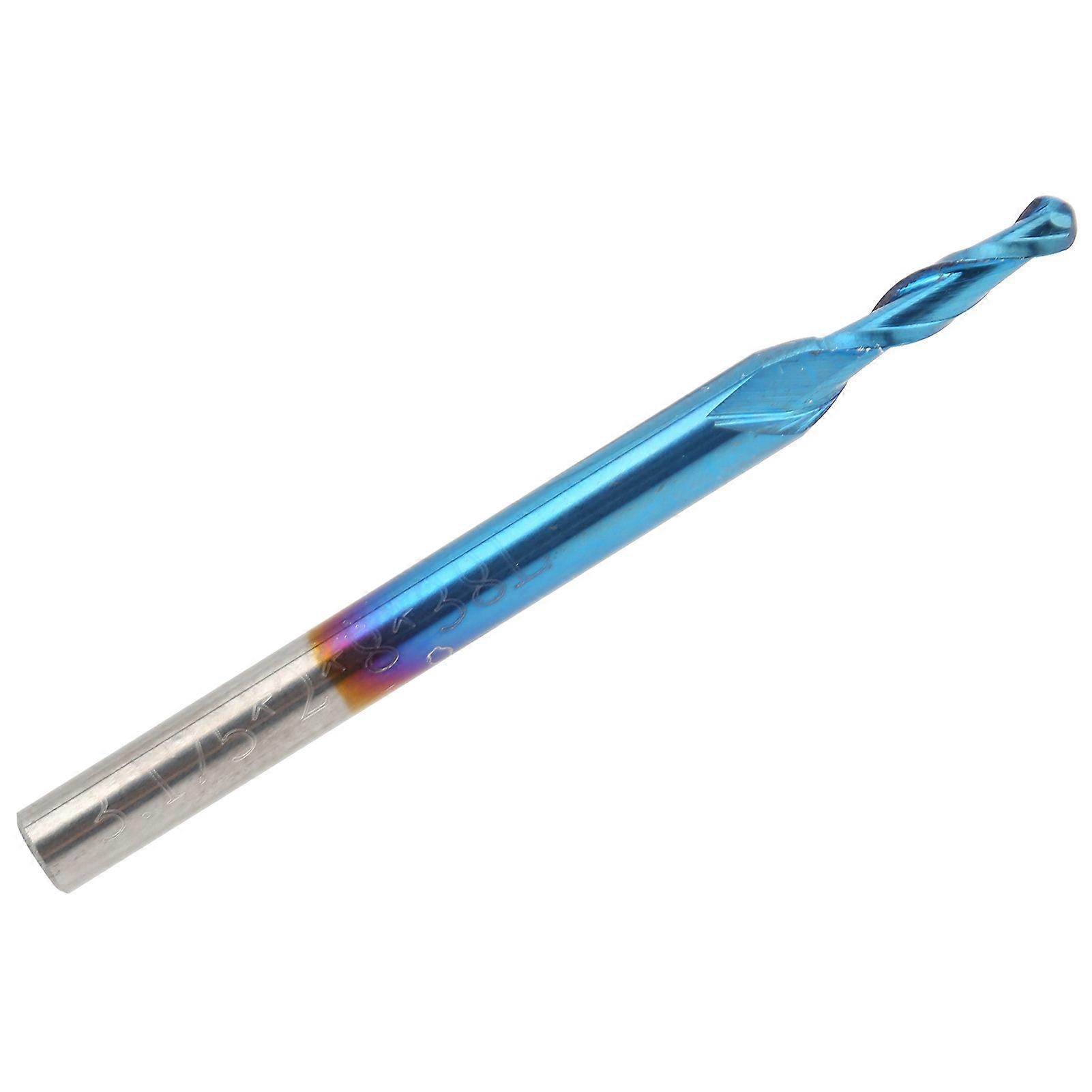 Spiral Ball End Mill 2?Flute Blue?Plated Milling Cutter CNC Router Bit Hardware Tool