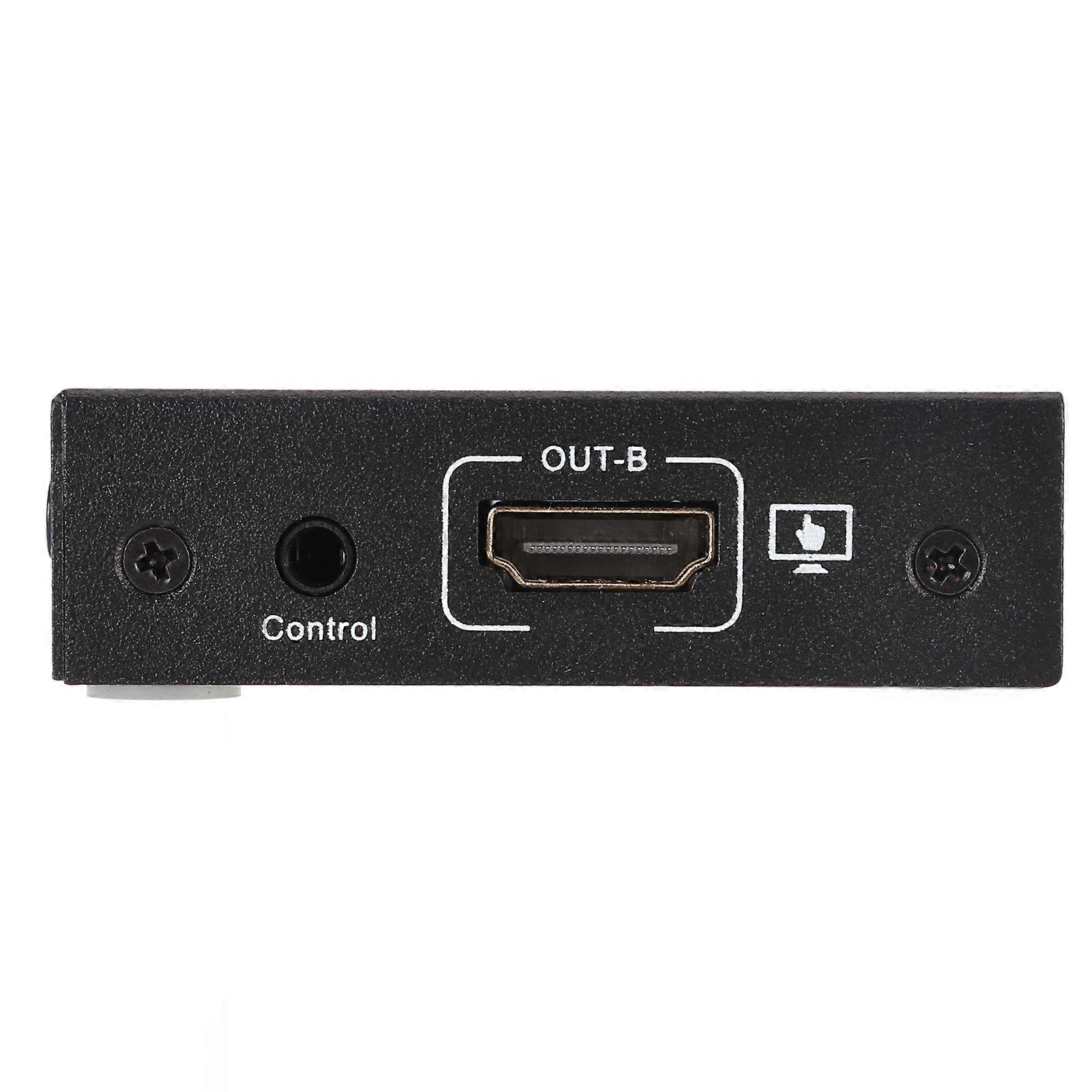 HD Screen Splitter 4 In 2 Out 4K 30Hz Self Adaptive EDID HDCP Metal Case HD Multi Viewer for Desktop Monitor 100?240V US Plug YEMMA