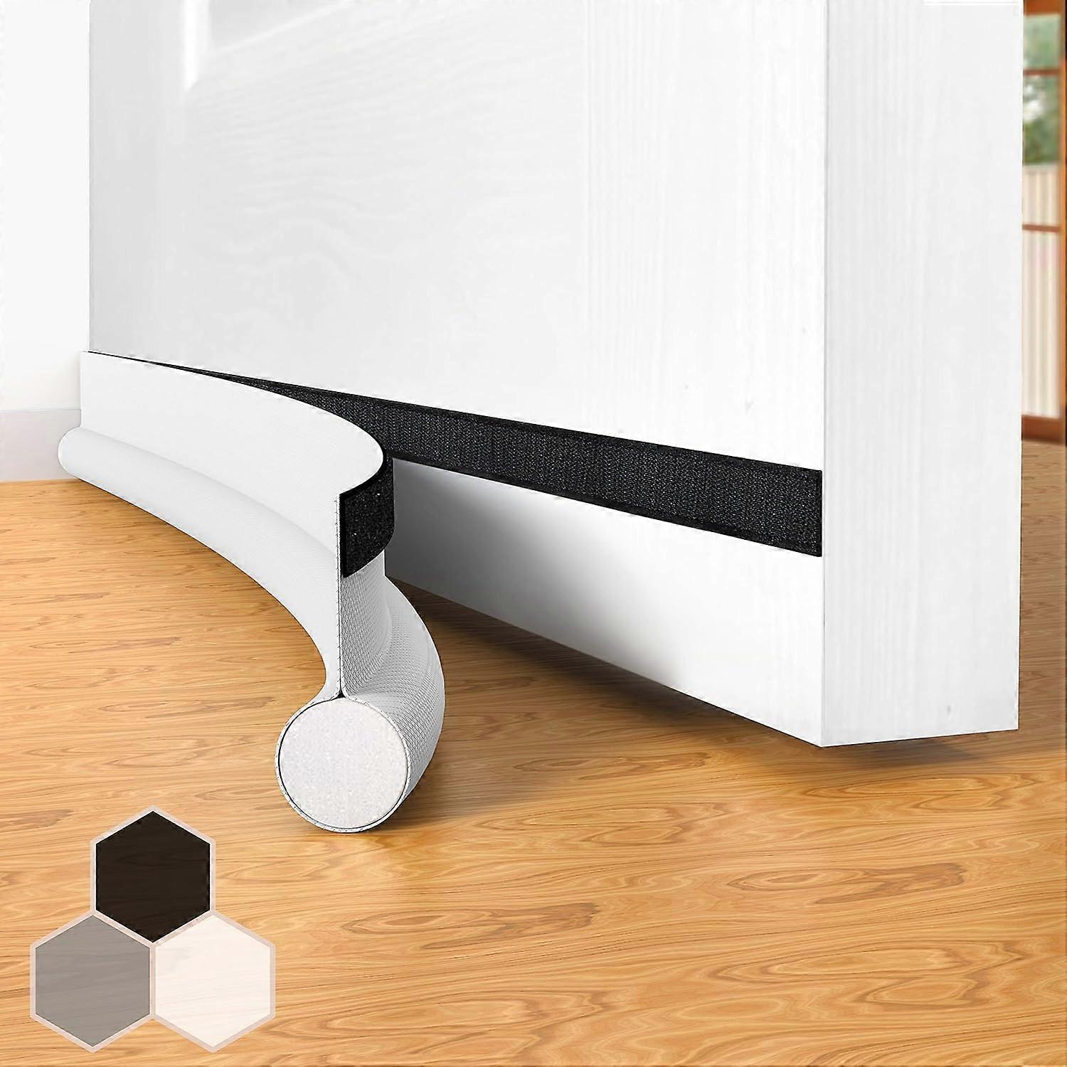 1 Pack,  Door Draft Stopper Bottom One Sided Door Draft Blockers37" Cutable Under Door Draft Blocker Insulator Door Sweep Weather Stripping Soundproof