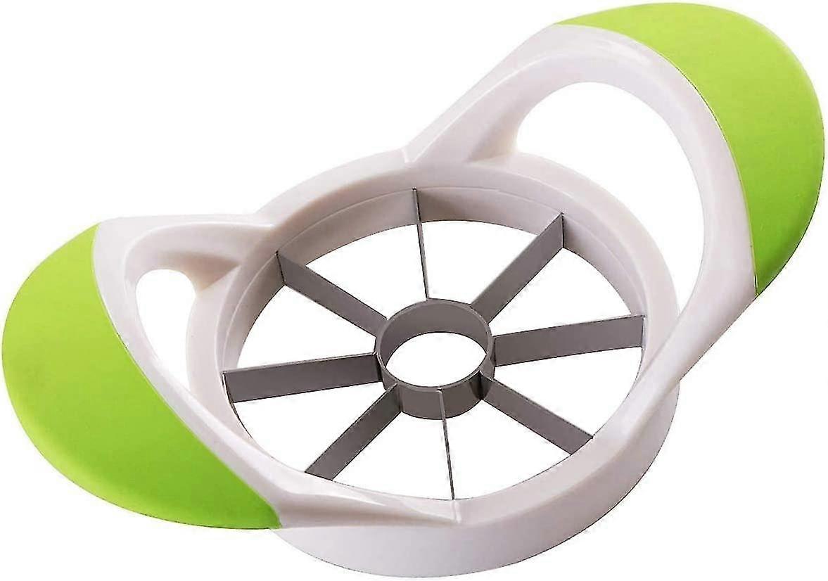 apple slicer, easy grip apple slicer cutter  corer, 8 stainless steel blades apple cutter, green handle apple cutter and corer, apple corer and slice