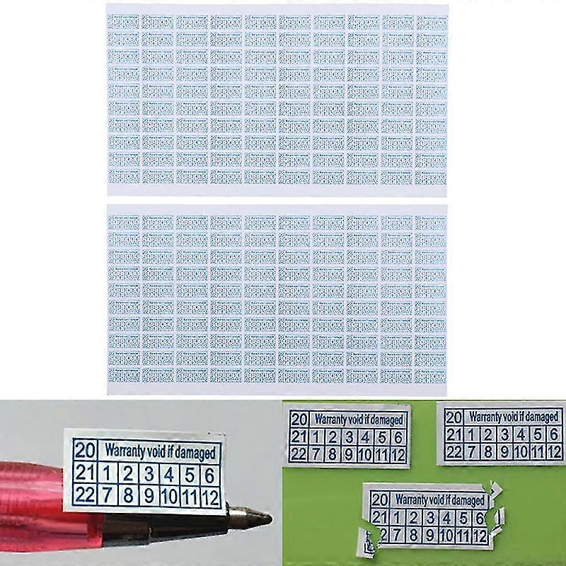 200pcs 2020-2022shredded Paper Warranty Void If Damaged Protection Security Label Sticker Seal