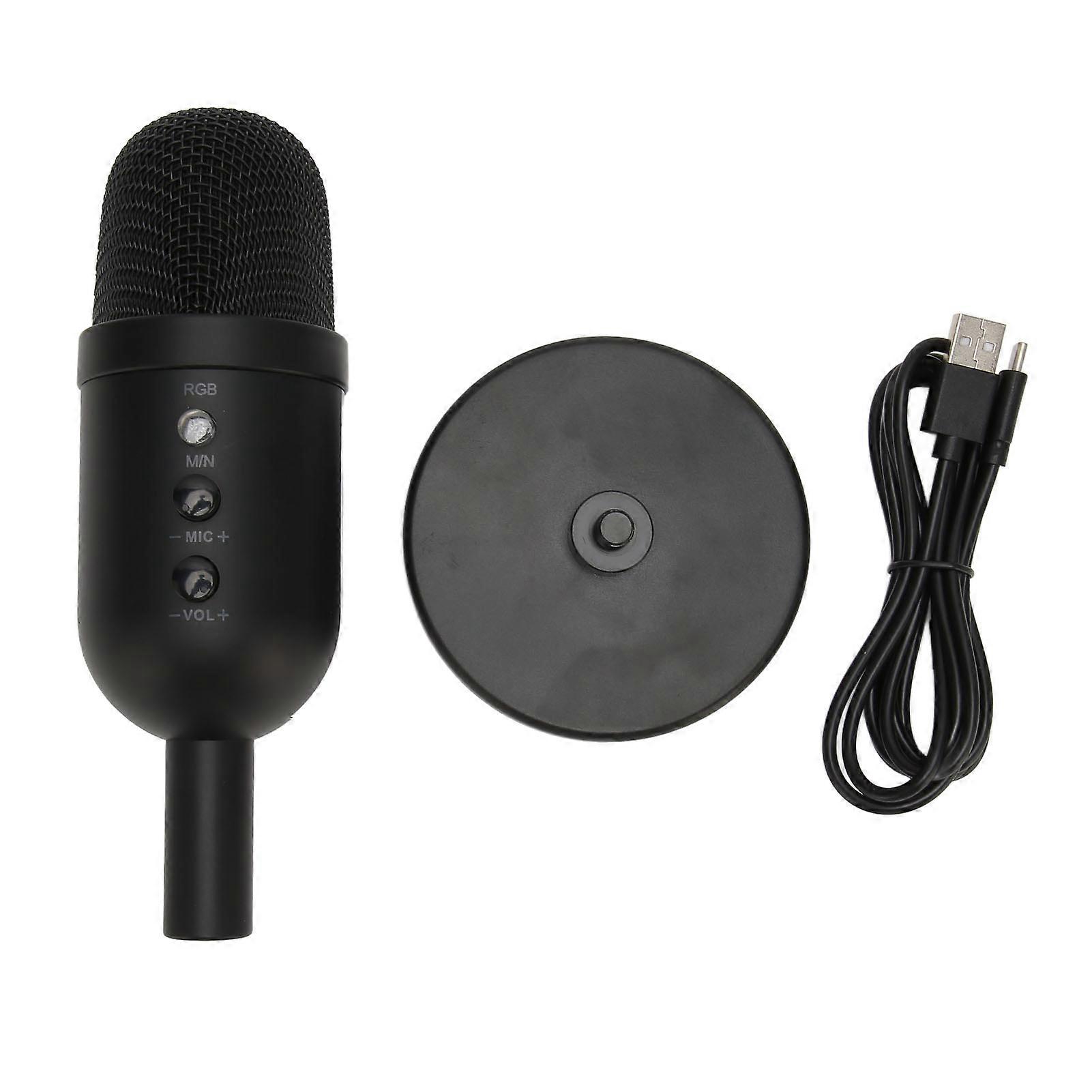 MU2000 USB Microphone 360 Degrees Rotatable Condenser Microphone with DSP Sound Processing System for PS5 PC
