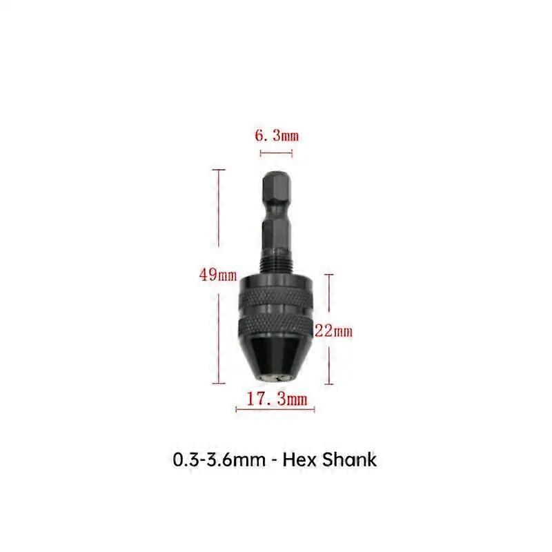 Drill Chuck Keyless Impact Driver Adapter Skrutrekker Head Micro Motor Clamping Hex Shank Mini Chucks Fixture Drill Bits Adapter
