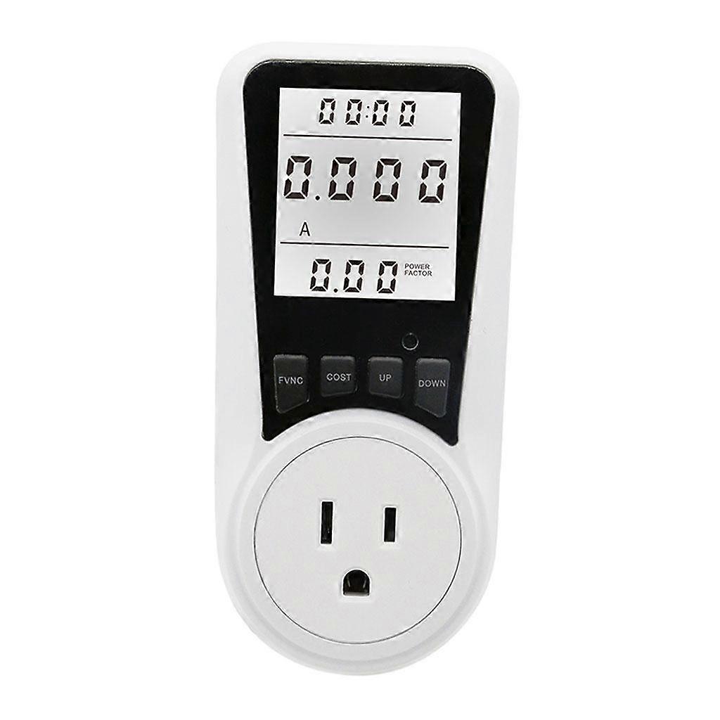 Electricity Monitor Power Meter Electricity Analyzer Large Display Screen Plug-in Socket Power Meter Wattage Voltage Indicator - US Standard