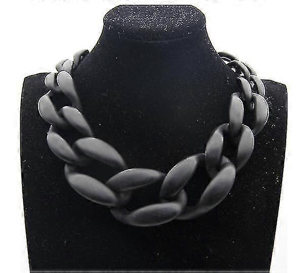 Vintage Resin Lackingone Acrilico Collare Chunky Choker Statement Bib Chain Collana Pendenti