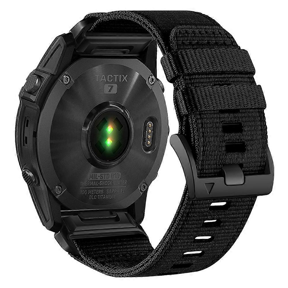 26mm Canvas Nylon Quick Release Strap for Garmin Fenix 8 51mm/Fenix 7X/6X
