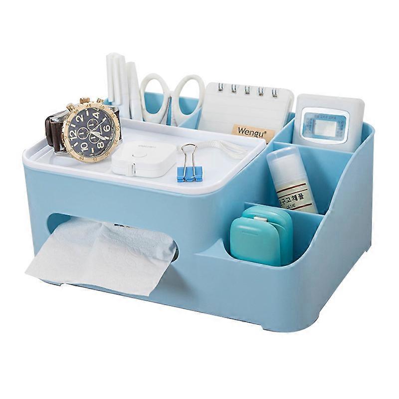 Tissue Box Holders Multifunctional Double Layer  Dispenser with Separate Storage