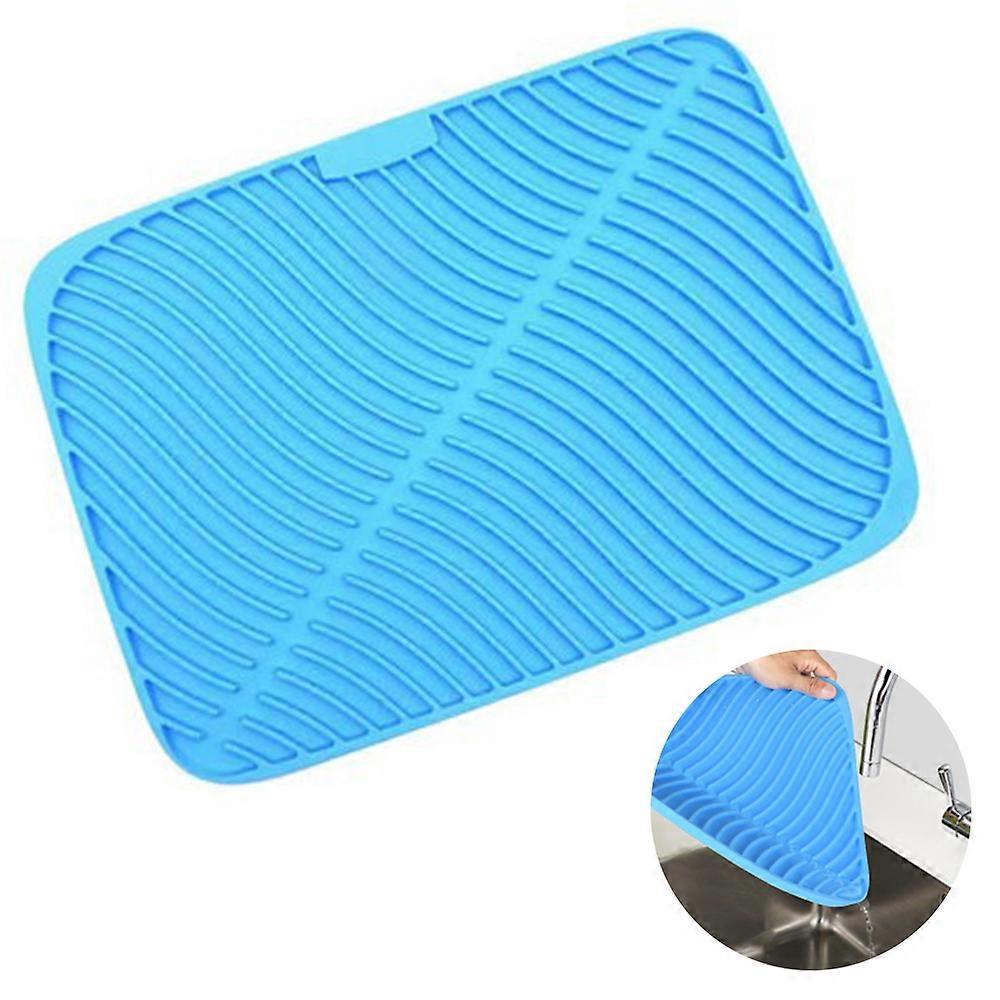 Kitchen Draining Board Sink, Silicone Storage Mat Dish Drainer,Drip Mat
