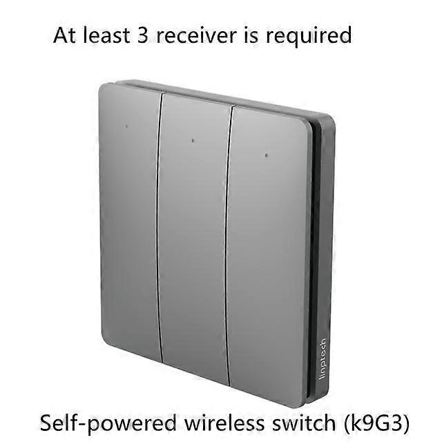 Linptech Self-Powered Wireless Switch No Wiring No Battery No WiFi Required with Receiver Remote Control ip67 Waterproof