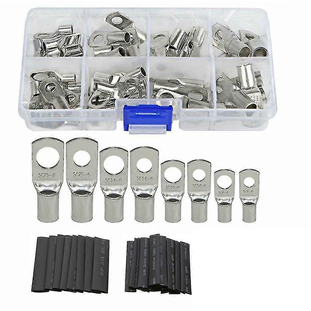 端子グライダーマウス銅端子銅鼻と熱収縮チューブセット電気技師と電気工具アクセサリー