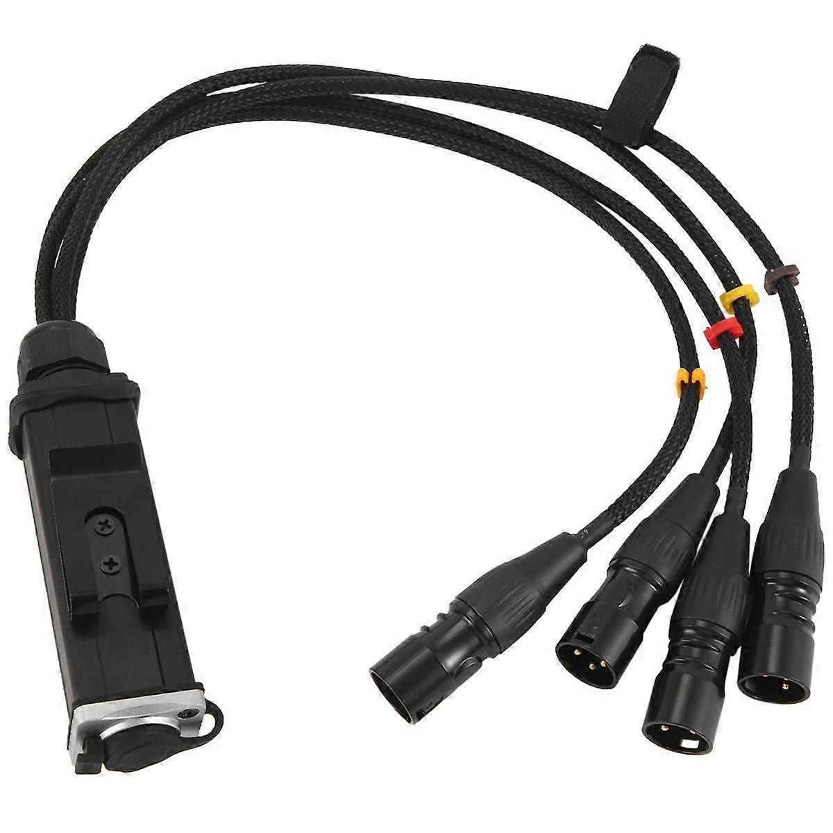 RJ45 CAT5 Shielded Cable to 4 Channel 3-Pin XLR Male Connectors Multi-Network Receiver Cable for St