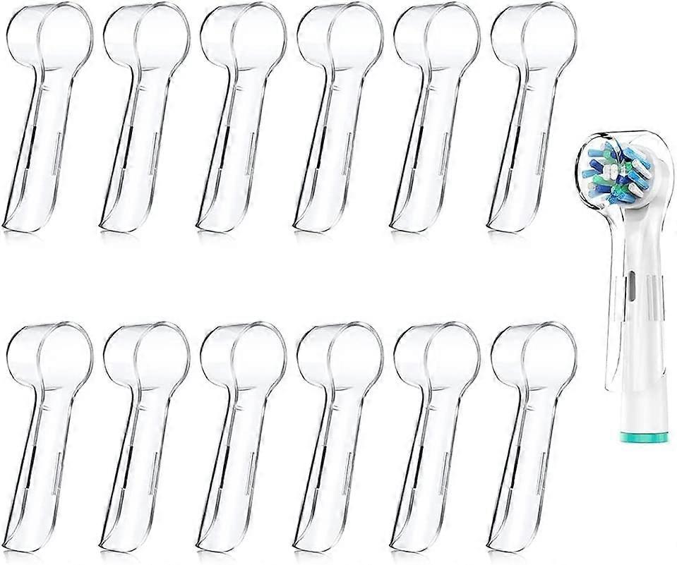 12pcs Oral Brush Head Protection Cap B, Replacement Brush Head Storage for Electric Toothbrush, Convenient for Travel and Keeps Dust Away for Better H