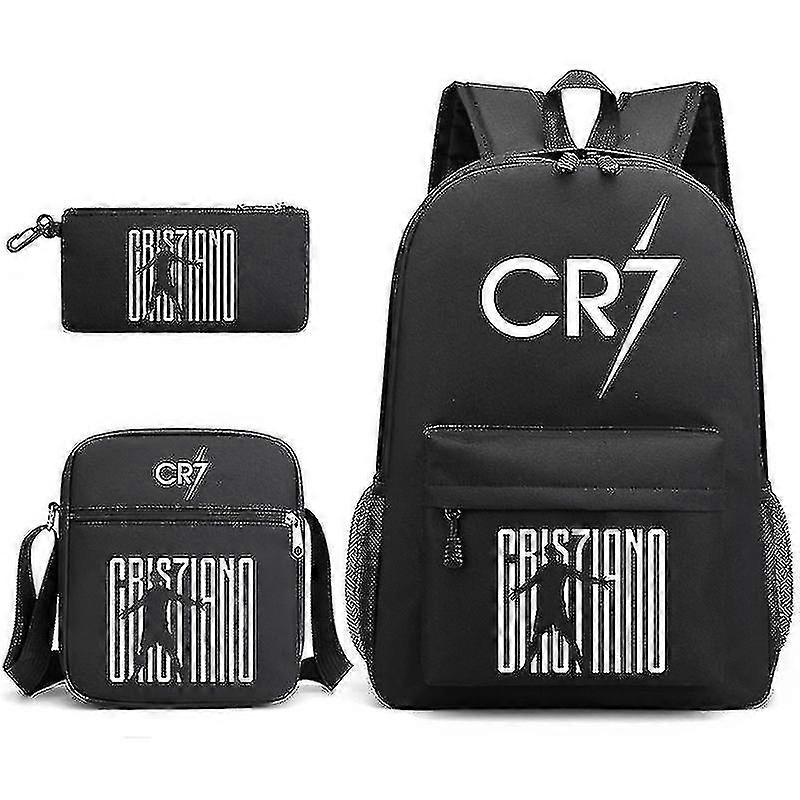 אופנה Cr7 3pcs סטים תרמיל Mochila קיבולת תלמידים תיקי בית ספר תיק נסיעות תיק נסיעות
