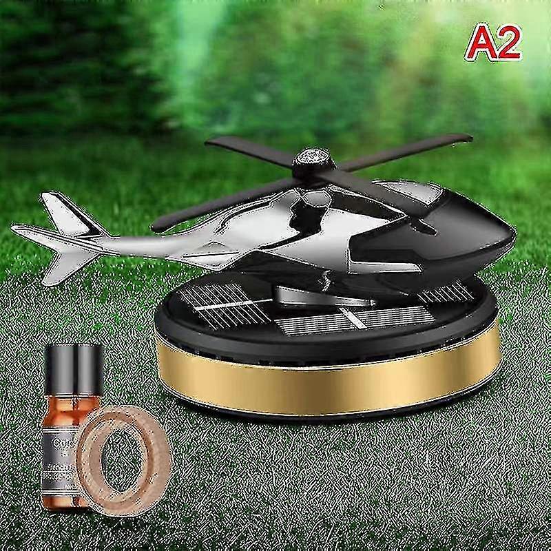 Auto Hubschrauber Lufterfrischer Solar Power Flugzeug Duft Diffusor Ornament