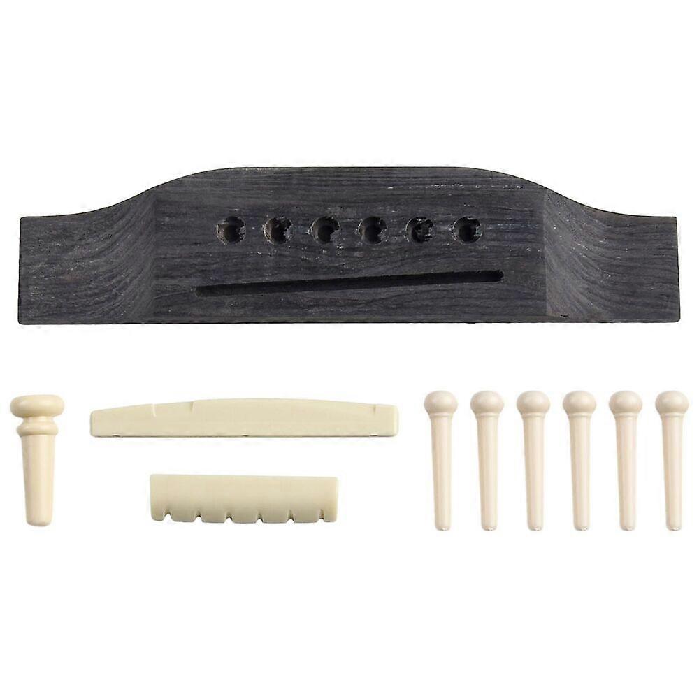 1set Guitar Bridge 1set Guitar Bridge Guitar Parts Saddle Upper Lower String